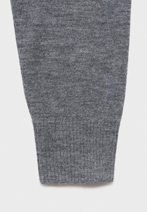 MANGO - Cardigan nekko - medium gray