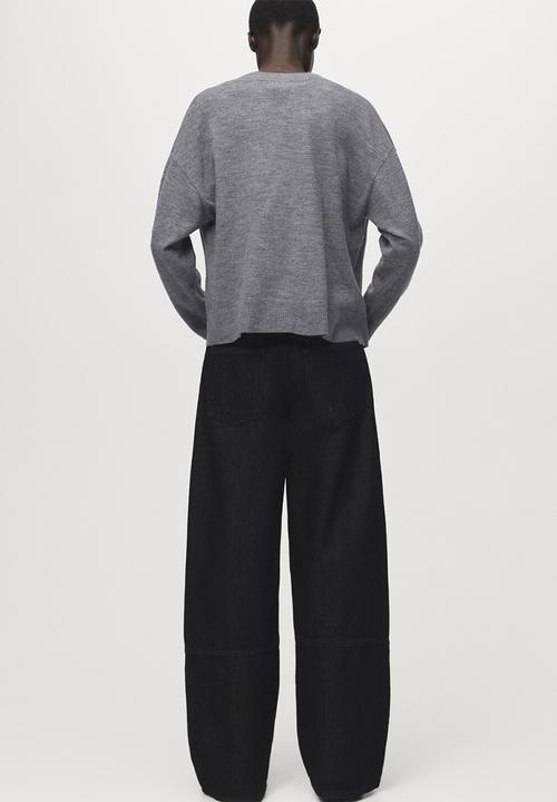 MANGO - Cardigan nekko - medium gray