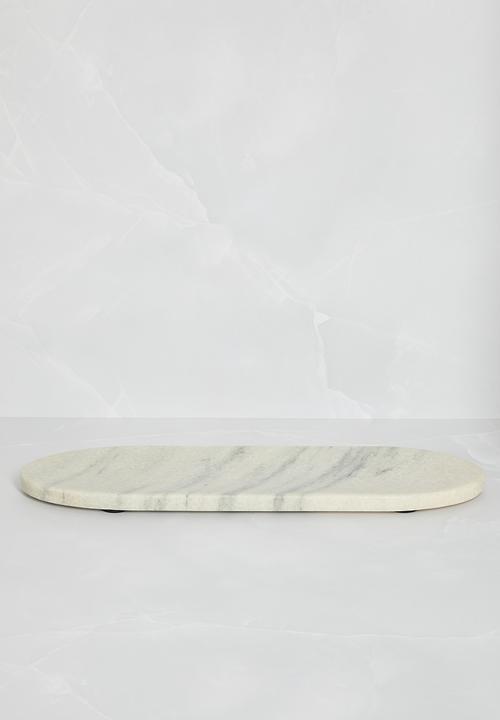 Sixth Floor - Oval marble platter - Grey