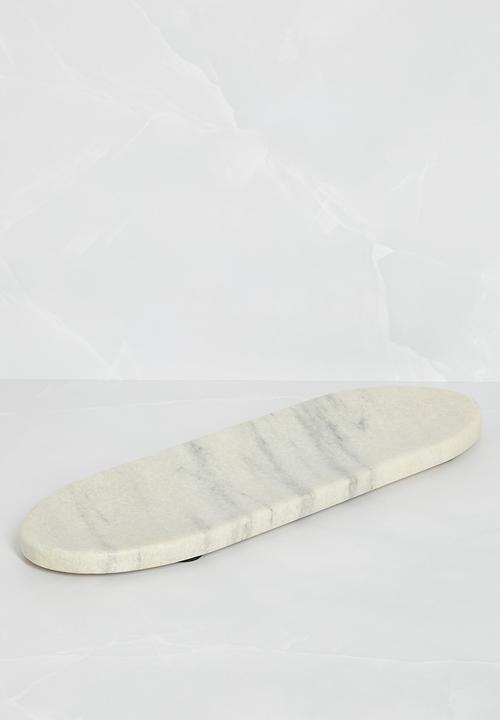 Sixth Floor - Oval marble platter - Grey