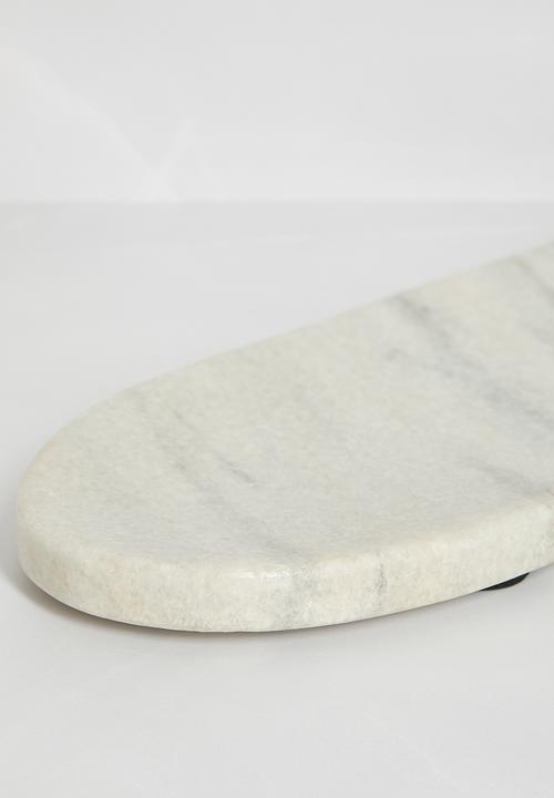 Sixth Floor - Oval marble platter - Grey