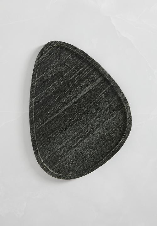 Marble Organic Tray Black