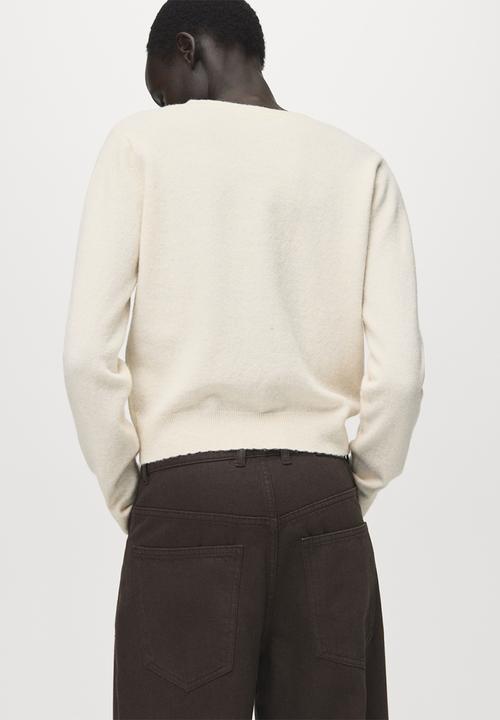 MANGO - Cardigan lady - light beige