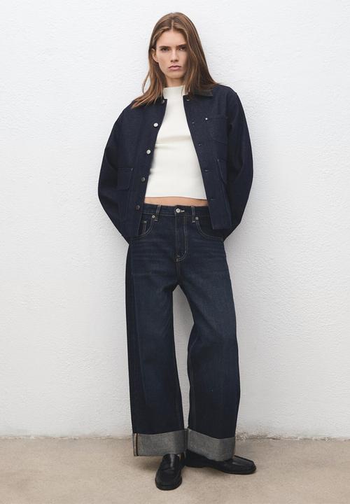 MANGO - Jacket celia - open blue