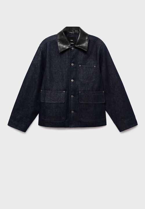 MANGO - Jacket celia - open blue