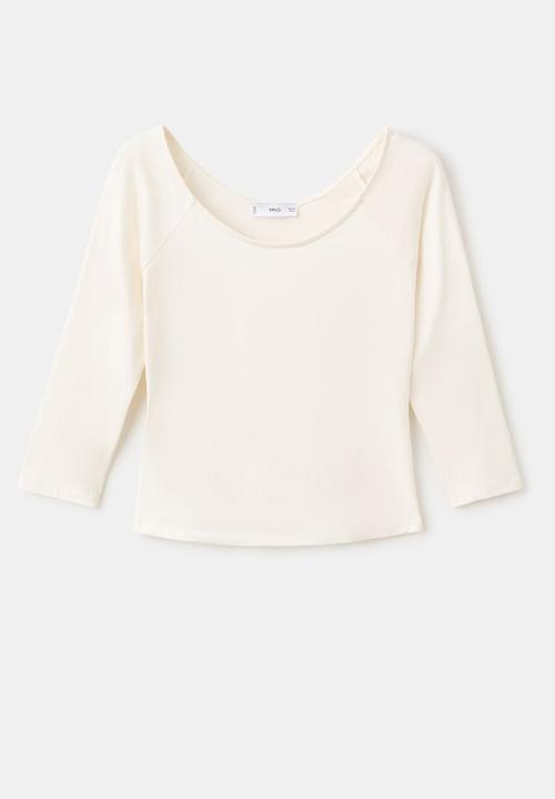 MANGO - T-shirt llopi - light beige