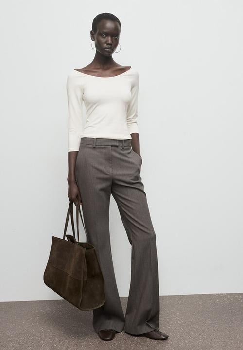 MANGO - T-shirt llopi - light beige