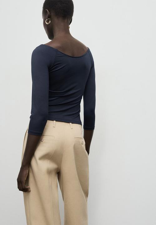 MANGO - T-shirt llopi - navy