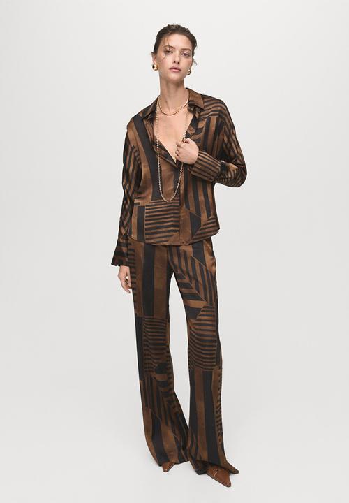 MANGO - Trouser Trini - Brown