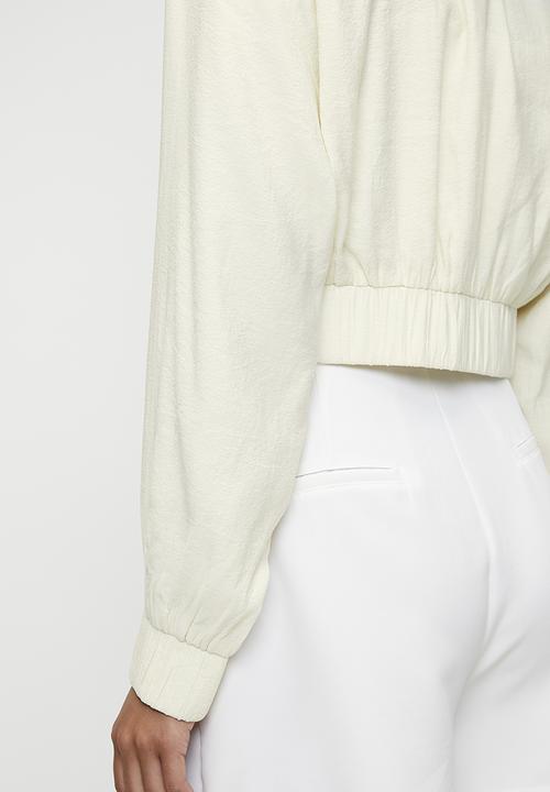 MILLA - Co-ord jacket with embroidery - ecru
