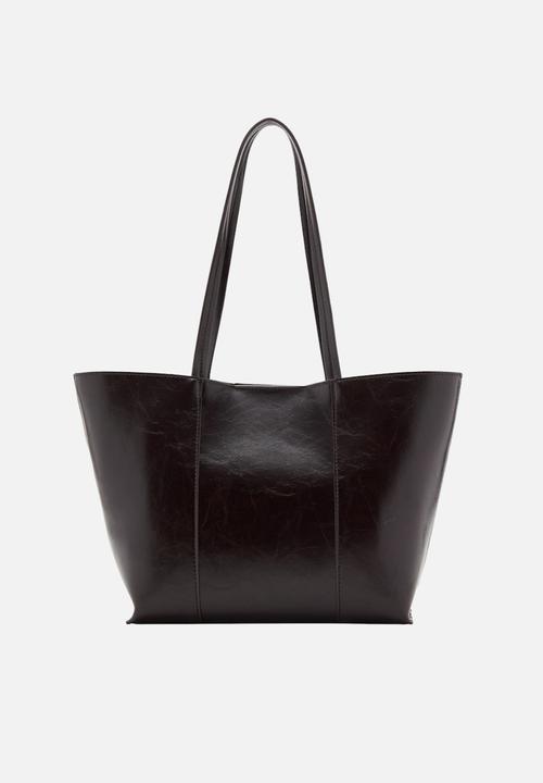 MANGO - Bolso M Oliver Shopper - Dark Chocolate