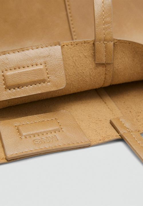 MANGO - Oliver tote bag - beige