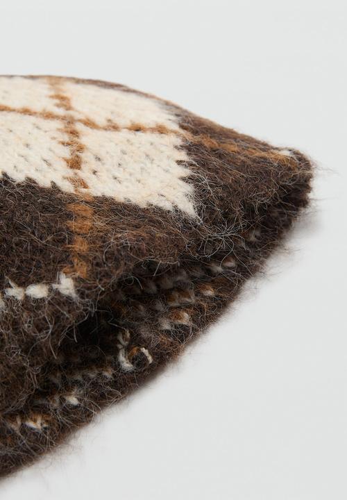 MANGO - Rombos beanie-brown