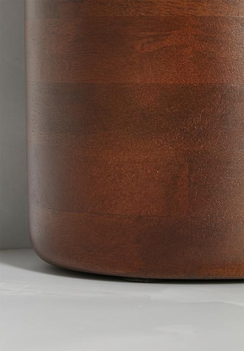 Sixth Floor - Wooden Canister - Dark Brown