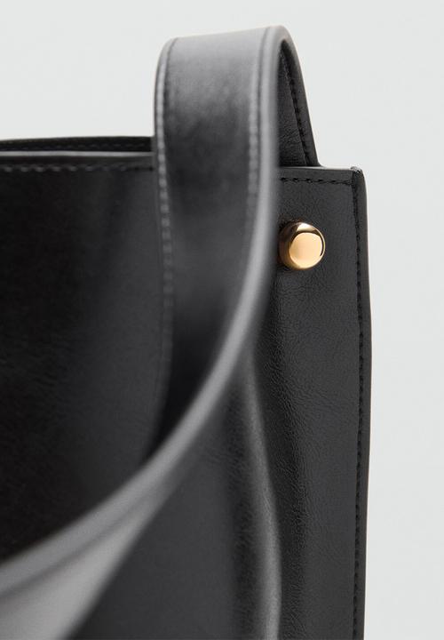 MANGO - Dots shoulder bag-black