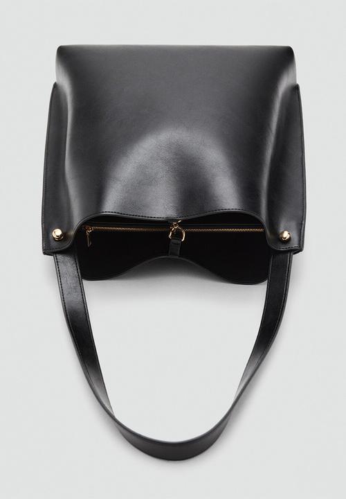 MANGO - Dots shoulder bag-black