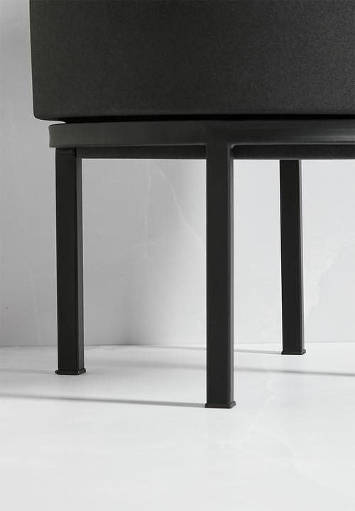 Sixth Floor - Round Standing Planter - Black
