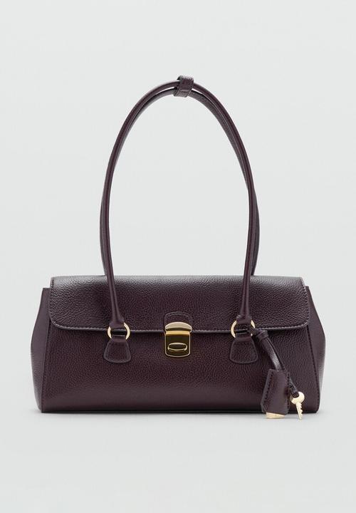 MANGO - Siena shoulder bag-dark red