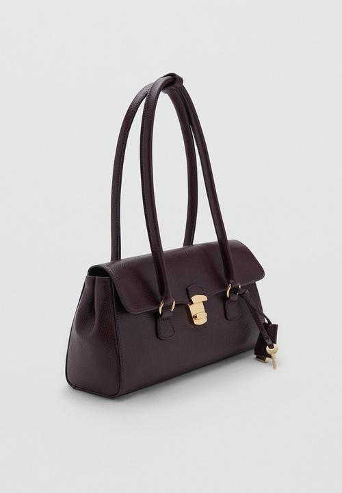 MANGO - Siena shoulder bag-dark red
