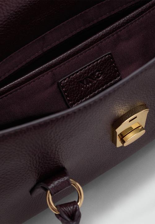 MANGO - Siena shoulder bag-dark red
