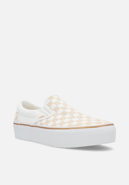 Vans - Classic Slip-On Platform - Metallic Checkrbrd Gold