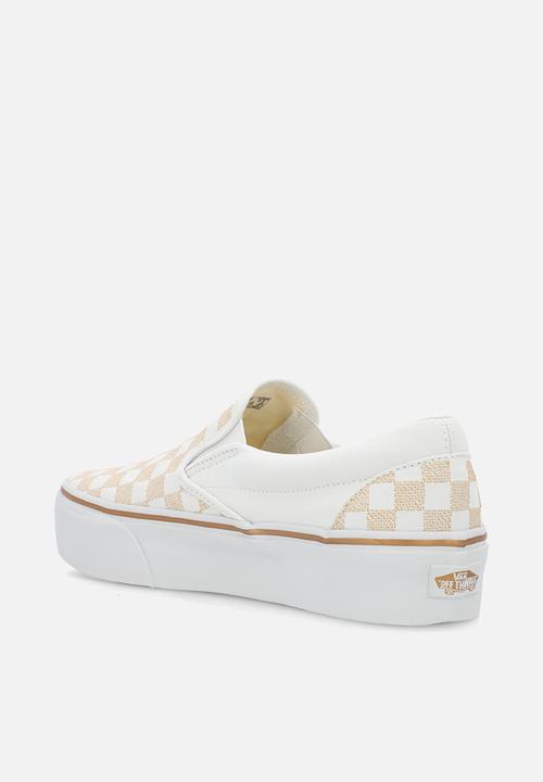Vans - Classic Slip-On Platform - Metallic Checkrbrd Gold