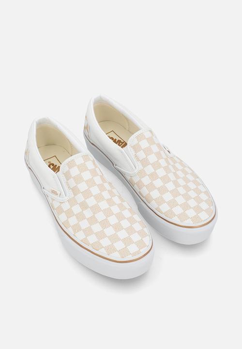 Vans - Classic Slip-On Platform - Metallic Checkrbrd Gold