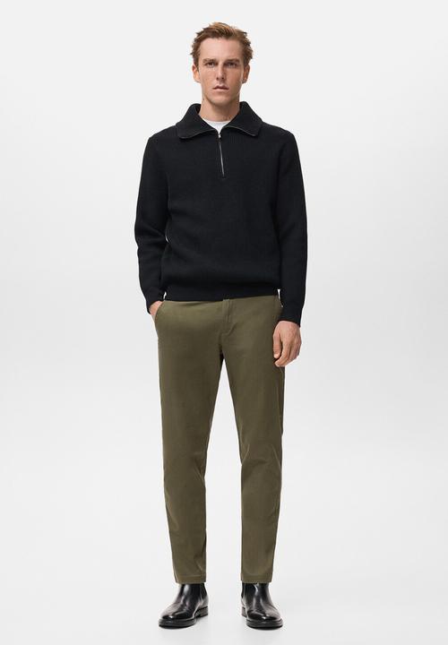 MANGO - Trousers Prato - Khaki