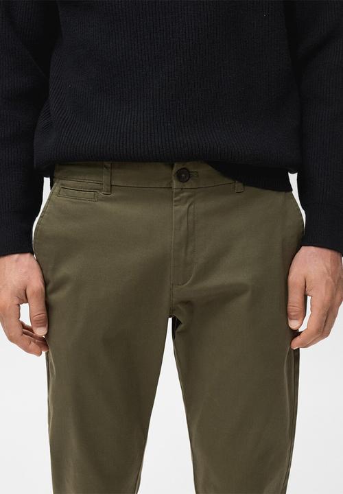 MANGO - Trousers Prato - Khaki