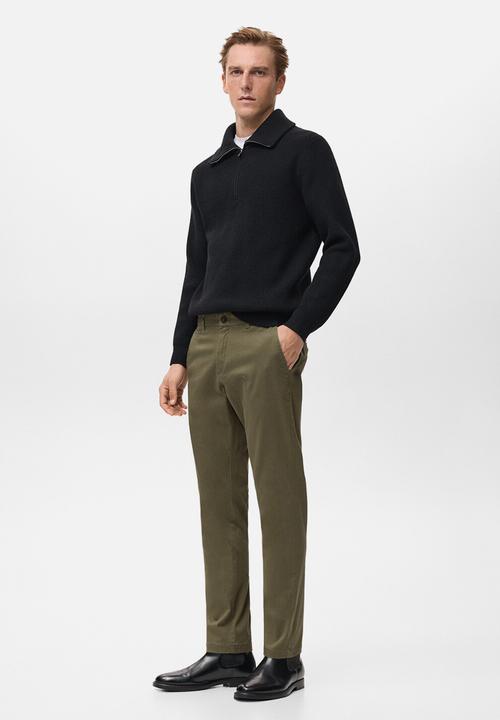 MANGO - Trousers Prato - Khaki