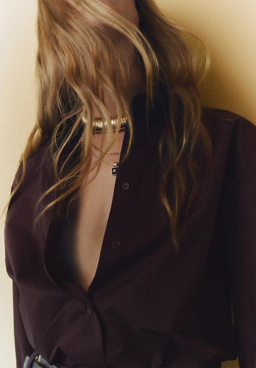 MANGO - Shirt jaguar - brown