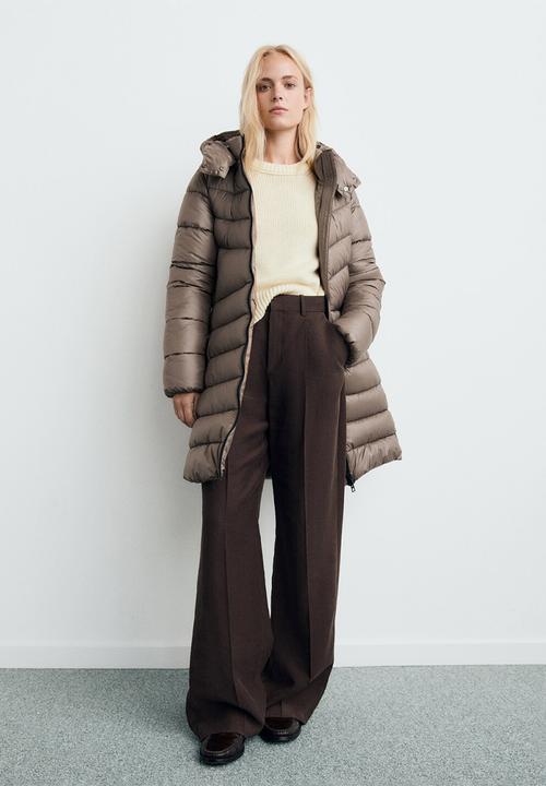 MANGO - Puffer coat bego - medium brown