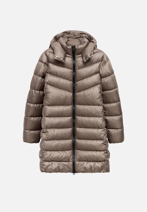 MANGO - Puffer coat bego - medium brown