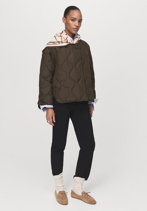 MANGO - Puffer coat nat - brown