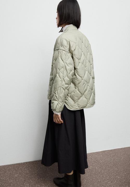 MANGO - Puffer coat nat - light pastel green