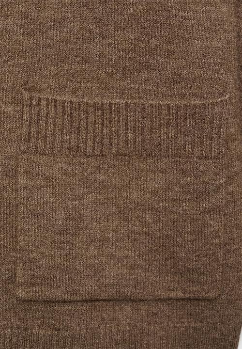 MANGO - Cardigan nekko - medium brown