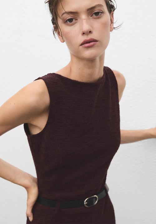 MANGO - Jumpsuit beltino - dark red