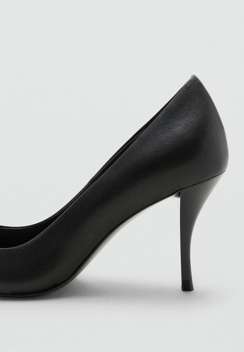 MANGO - Sota leather heel - black