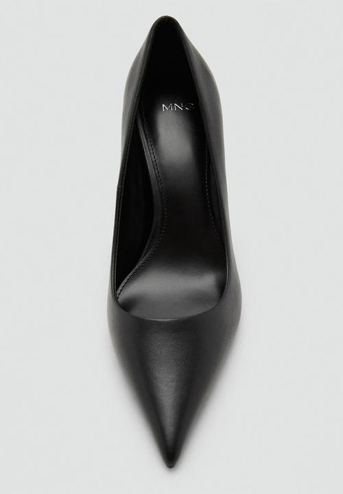 MANGO - Sota leather heel - black