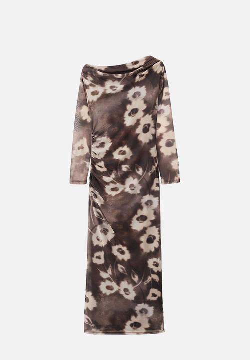 MANGO - Dress amaia - brown