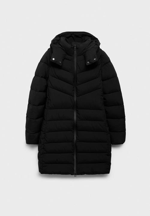MANGO - Plus puffer coat bego - black