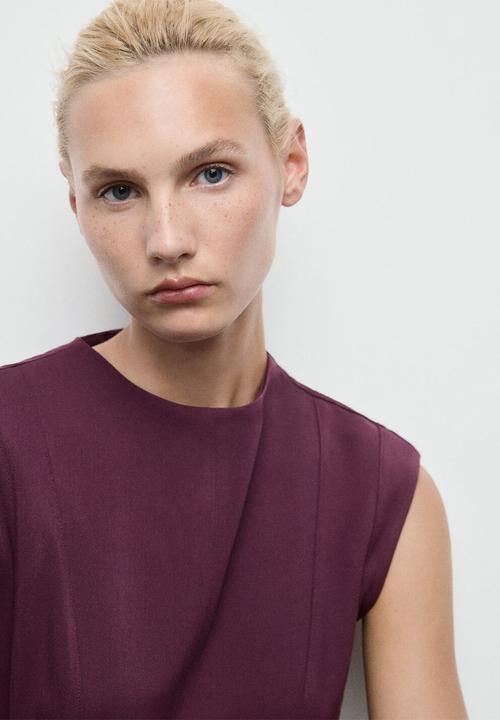 MANGO - Dress cati - dark red