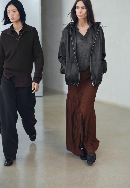 MANGO - Skirt choco - brown