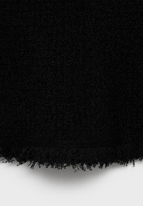 MANGO - Skirt fringes - black