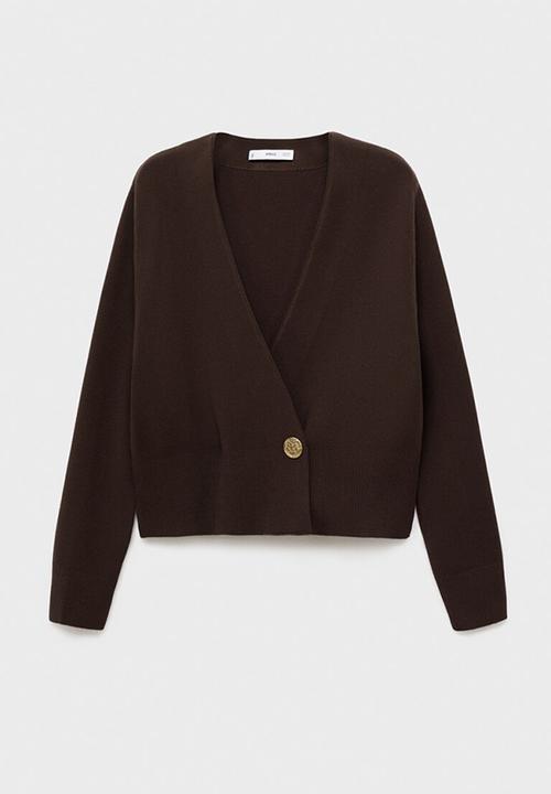 MANGO - Cardigan anita - dark brown