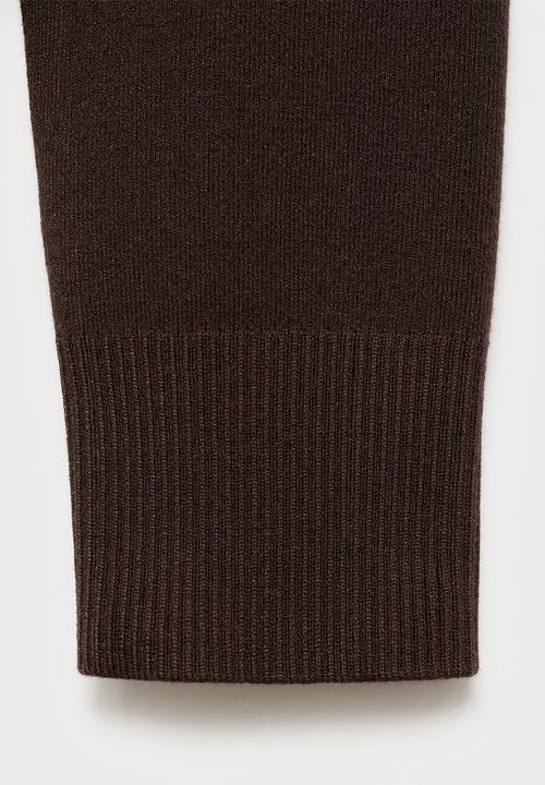 MANGO - Cardigan anita - dark brown