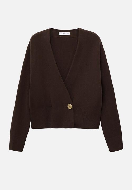 MANGO - Cardigan anita - dark brown