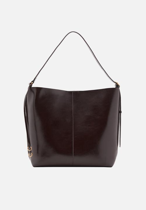MANGO - Antonia shoulder bag - dark brown