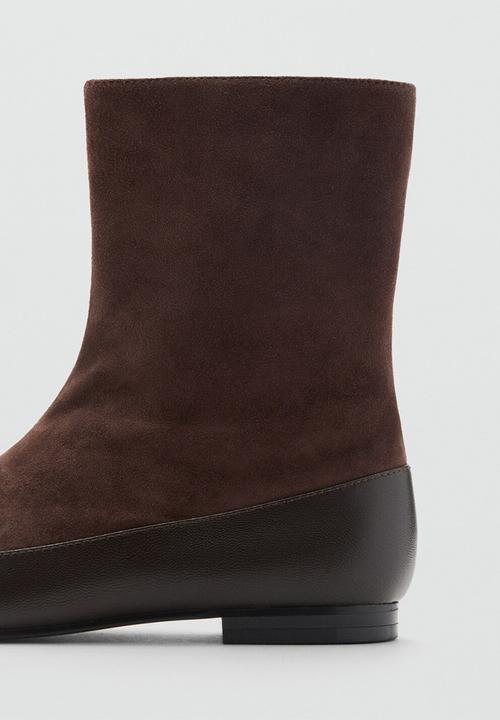 MANGO - Botina suede boot - dark brown