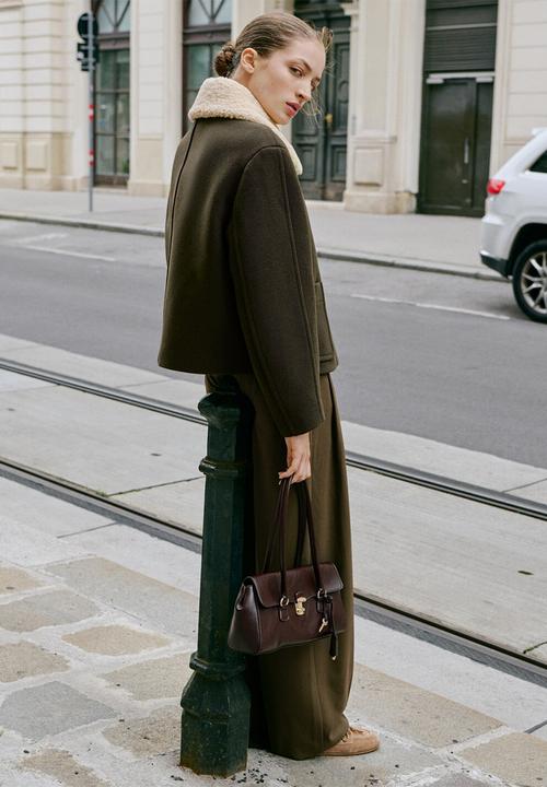 MANGO - Jacket mus - beige/khaki
